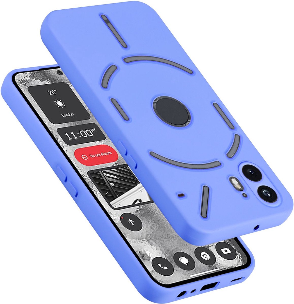 Cadorabo Hoesje geschikt voor Nothing Phone 2 in LIQUID LICHT PAARS - Beschermhoes gemaakt van flexibel TPU silicone Case Cover