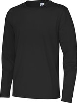 Cottover T-SHIRT LONG SLEEVE MAN - GOTS GECERTIFICEERD 141020 - Zwart - S