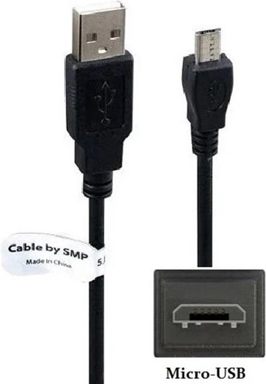 OneOne 4,2m Micro USB kabel. Extra sterke laadkabel. Stevig oplaadkabel snoer past op Samsung Galaxy On7 Pro, On8, S3 Mini I8190, S i9000, S Plus i9001, S1, S2, S3 telefoon, S4 telefoon, S4 Mini, S5 Mini, S5 telefoon