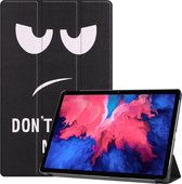 iMoshion Tablet Hoes Geschikt voor Lenovo Tab P11 Plus / Tab P11 - iMoshion Design Trifold Bookcase - Zwart / Meerkleurig /Don't touch