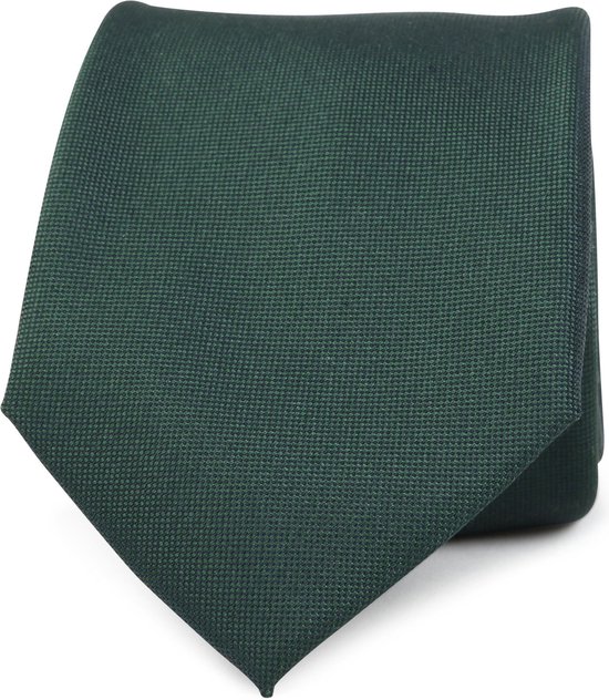 Suitable - Stropdas Zijde Groen K81-22 - Luxe heren das van 100% Zijde - Effen