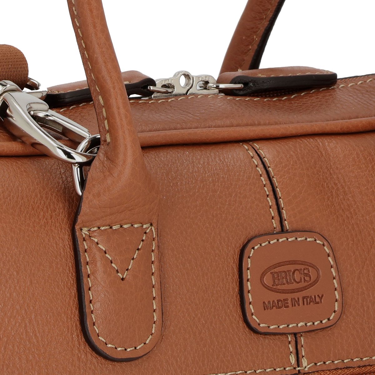 Sacoche Portefeuille BRIC'S Life Pelle En Cuir Pour Ordinateur Portable - Brun, 38x28x8 Cm, Italie