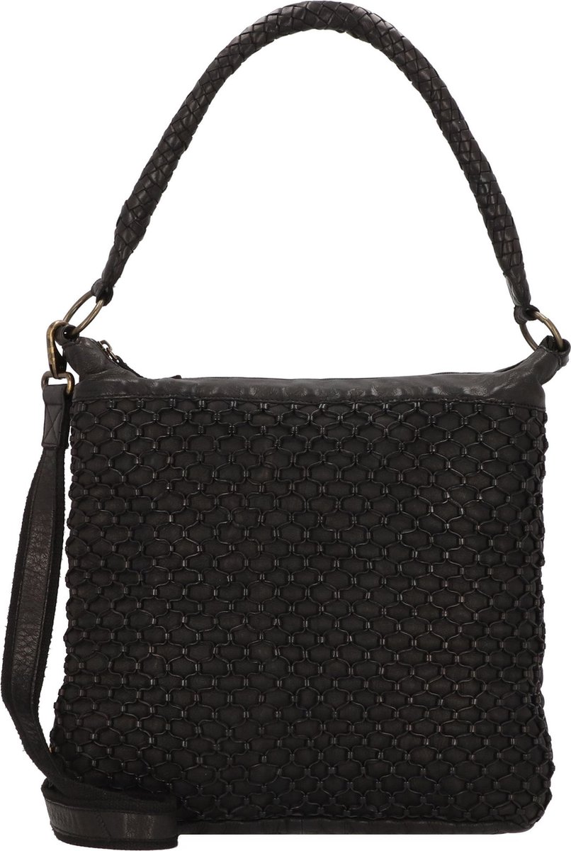Greenland Nature Femi & Nine Leren Schoudertas 39 cm - Dames - black