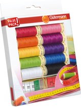 JEU DE FILS À COUDRE GÜTERMANN AVEC RUBAN DE MESURE 10X100M.