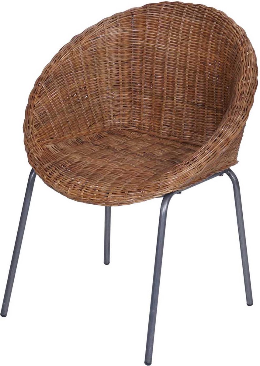 Ronde rotan fauteuil Cintra bruin