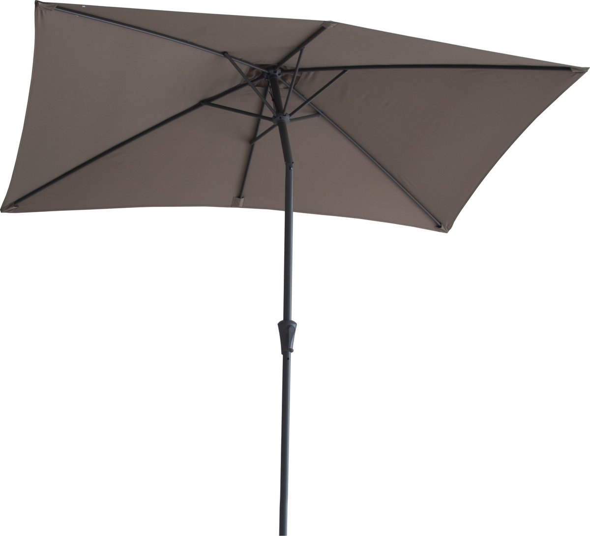Bol.com 4gardenz® Parasol Rechthoek 150x250cm Kantelbaar - Balkonparasol Taupe aanbieding
