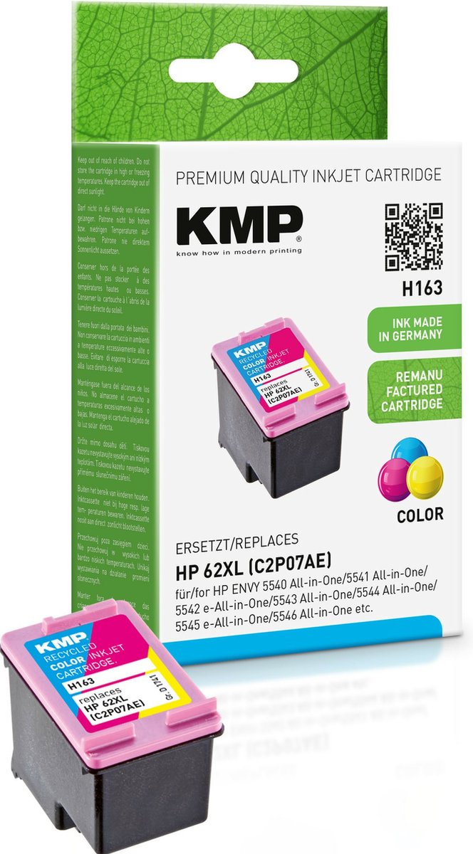KMP H163 inktcartridge Cyaan, Magenta, Geel