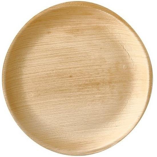 25x Biologisch afbreekbare borden palmblad 25 cm - Wegwerp bordjes