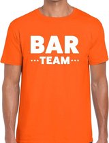 Bar team / personeel tekst t-shirt oranje heren XL