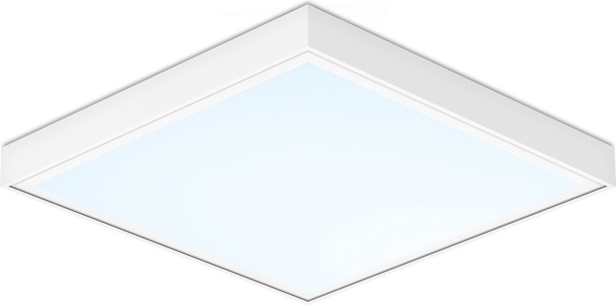 HOFTRONIC Opbouw LED Paneel - 60x60 cm - 36 Watt - 4860lm (135lm/W) - 6500K daglicht wit - 1-10V Dimbaar - Flikkervrij - UGR22 - 5 jaar garantie
