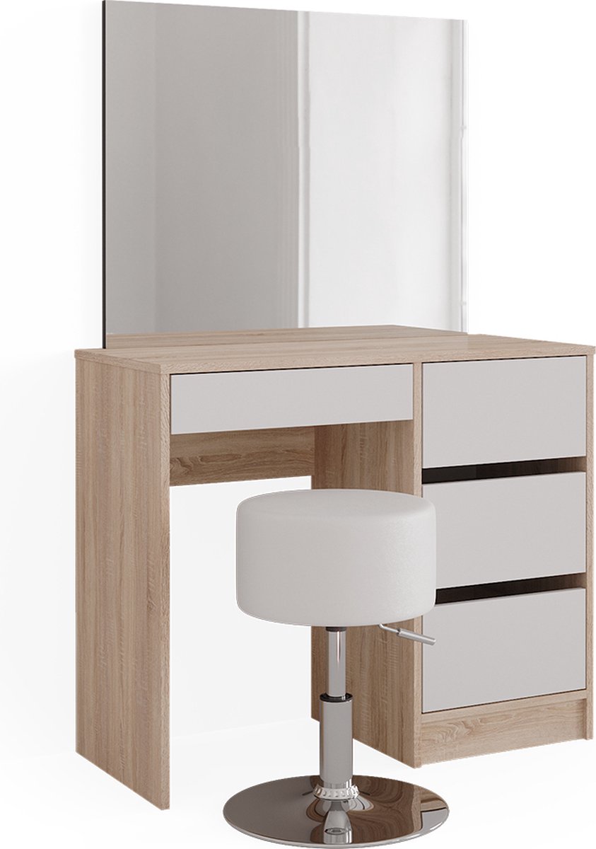 Vicco Kaptafel Sherry, Sonoma, 90 cm met spiegel en kruk