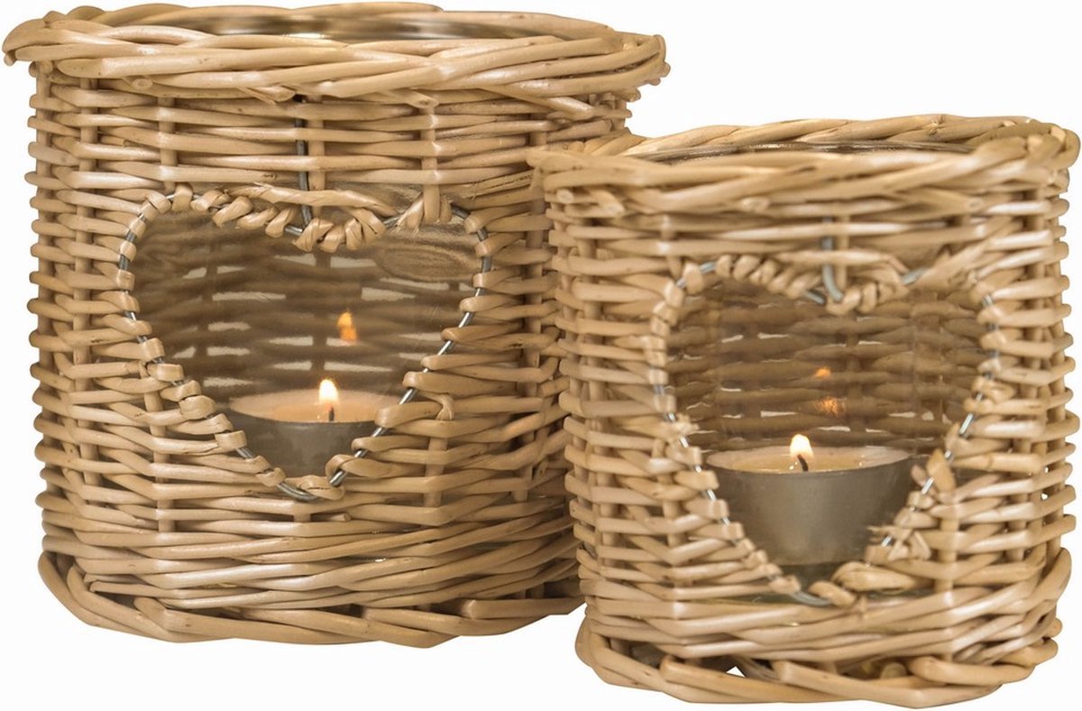 rotan windlicht hart 9cm