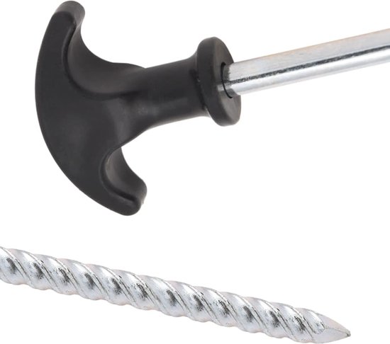 vidaXL - Tentharingen - 12 - st - Ø7 - mm - 30 - cm - gegalvaniseerd - staal van Merkloos — afbeelding 4