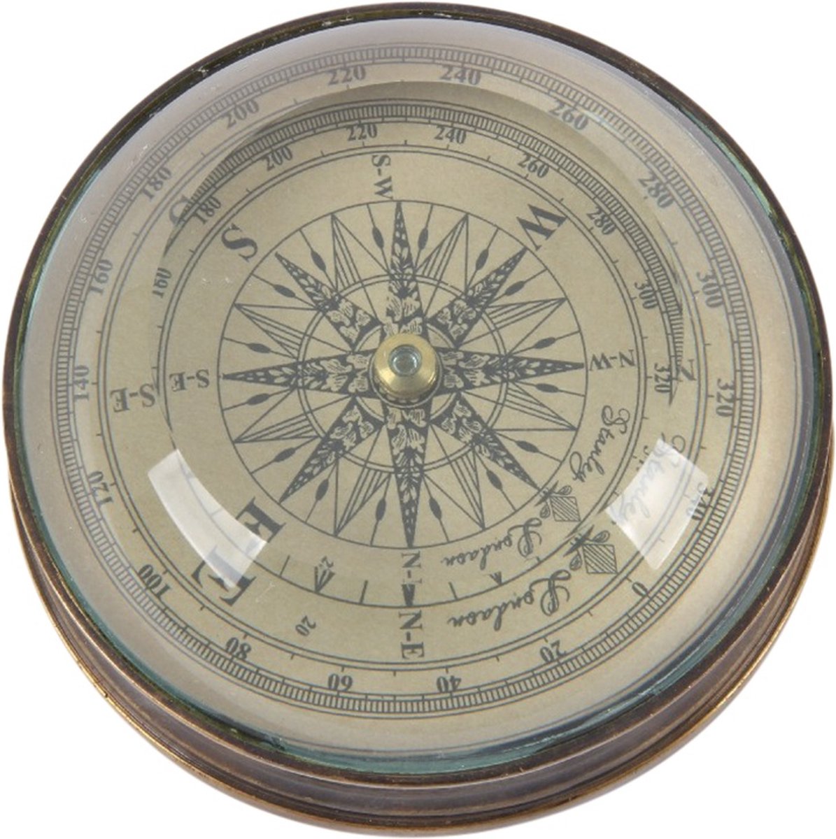 Baroque - Kompas - Maritiem kompas koper 8 cm - 2x8x8 - Brass