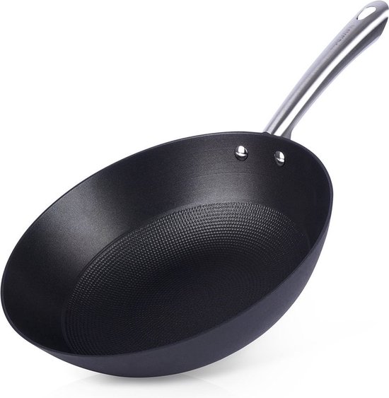 4BIG.fun Asia wokpan, 3,7 l, diameter 28 cm, gietijzer, braadpan, wok
