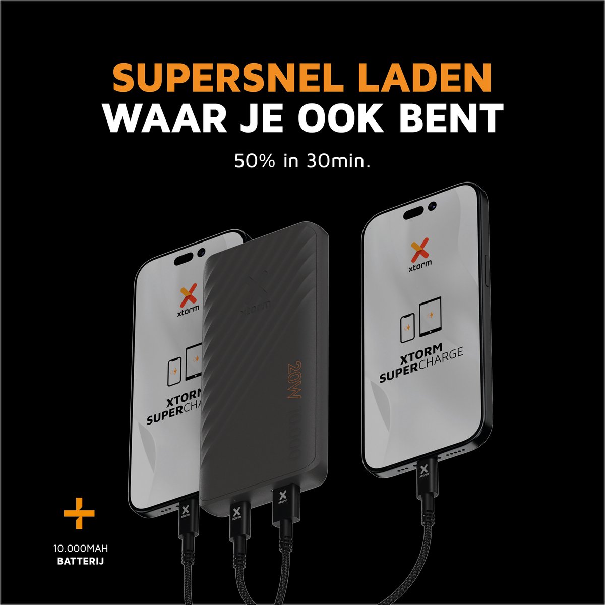 Xtorm Supercharge Powerbank 10000 mAh 20W Zwart - afbeelding 3