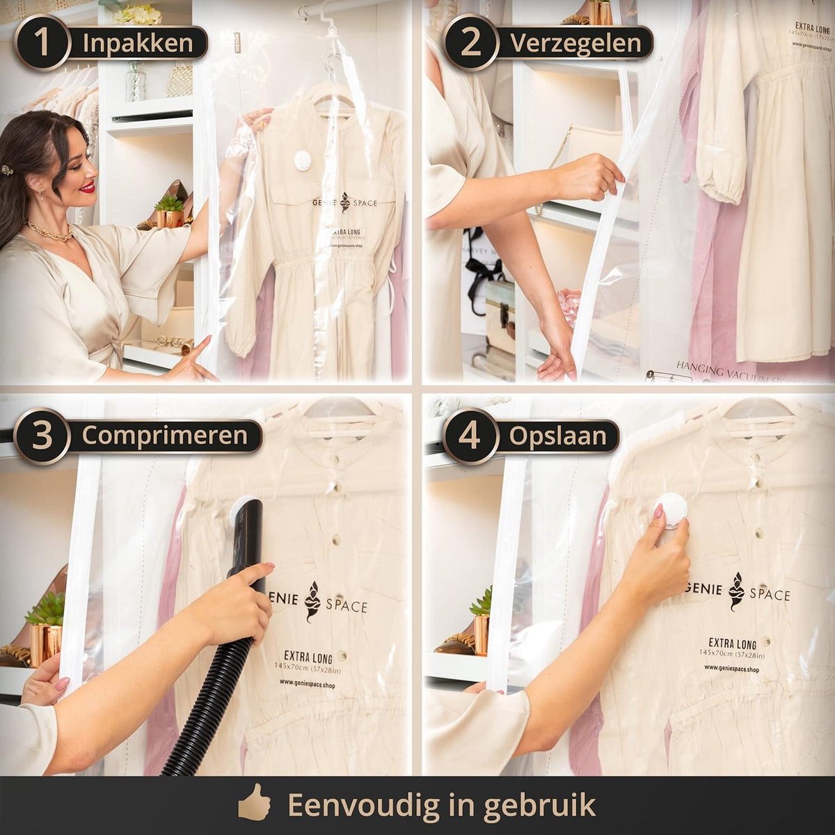 GENIE SPACE 5-pack Hangende Vacuümzakken Variatie