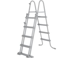 Bestway Flowclear - Zwembadtrap - 122 cm - Zwembadtrap - Zwembadleider - Zwembadinstap - Zwembadaccessoire - Zwembadladder