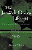 Boekcover met de titel 'The Janáček Opera Libretti'. Achtergrond van groene bladeren.