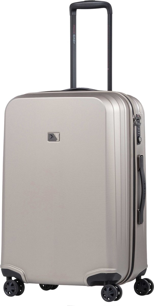 Pack Easy Genius 4 wielen Trolley M 66 cm - Harde bagage - TSA slot - taupe