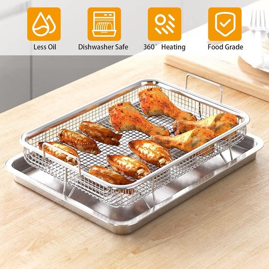 Mand voor Oven Roestvrij stalen mand Non-Stick Mesh Basket