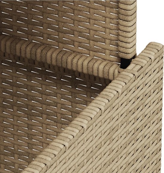 vidaXL Tuintafel 90x55x71 cm Poly Rattan en Acaciahout Grijs, Tuin- en Balkontafel voor Buiten