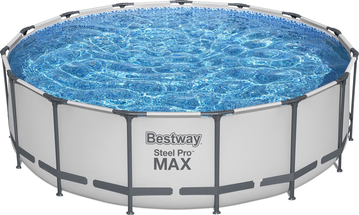 Bol.com Bestway zwembad set Steel Pro Max 457 lichtgrijs aanbieding