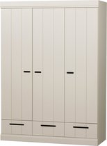 WOOOD Connect Kledingkast 3-Deurs met Lade - Grenen -Dust - 195x140x53