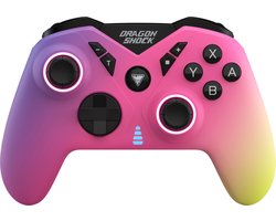 DragonShock - NEBULA ULTIMATE - Draadloze Pro Candy gamingcontroller voor Nintendo Switch/Switch Lite/Switch OLED/PS3/PC/Android - Hall-effect sensor - Peddels - RGB - Turbomodus - 550mAh