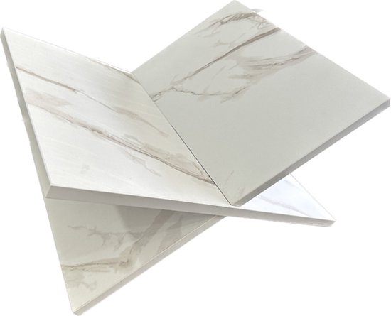 XEMM Boekenstandaard - Boekenhouder - Salontafelboek - 33 x 29 x 19,5 cm - Marmer Wit