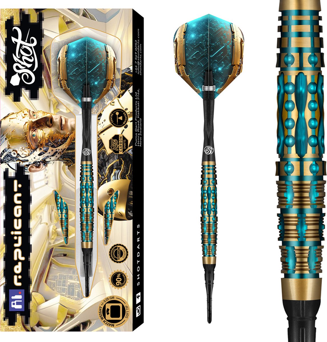 Shot AI Replicant 90% Soft Tip - Dartpijlen