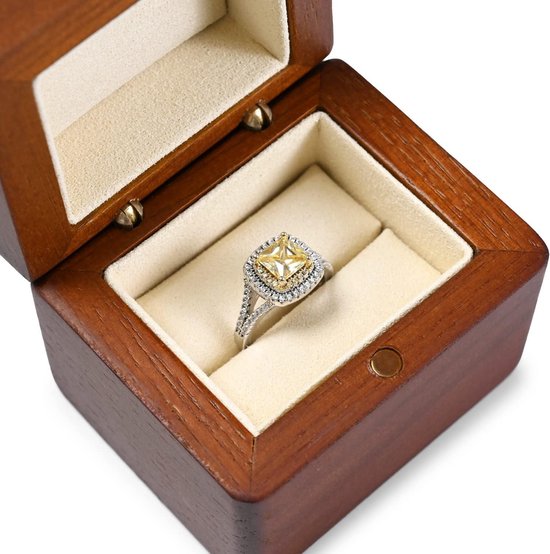 Oirlv Ringendoosje van PU-leer, verlovingsringendoos, sieraden, geschenkdoosje voor bruiloft, voorstel, Valentijnsdag (melkwit Oirlv Ringendoosje van PU-leer, verlovingsringendoos, sieraden, geschenkdoosje voor bruiloft, voorstel, Valentijnsdag (melkwit