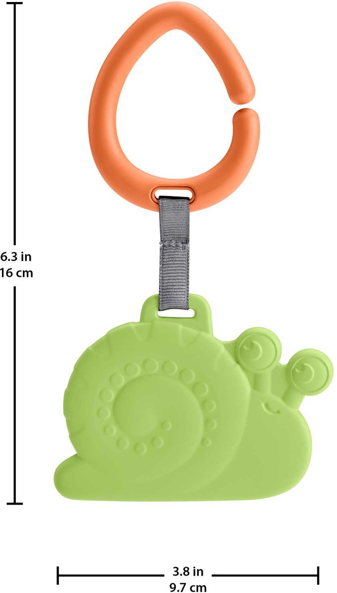 Fisher-price animal teether - bijtring slak - Fisherprice - blauw - kraamcadeau van Fisher Price — afbeelding 3