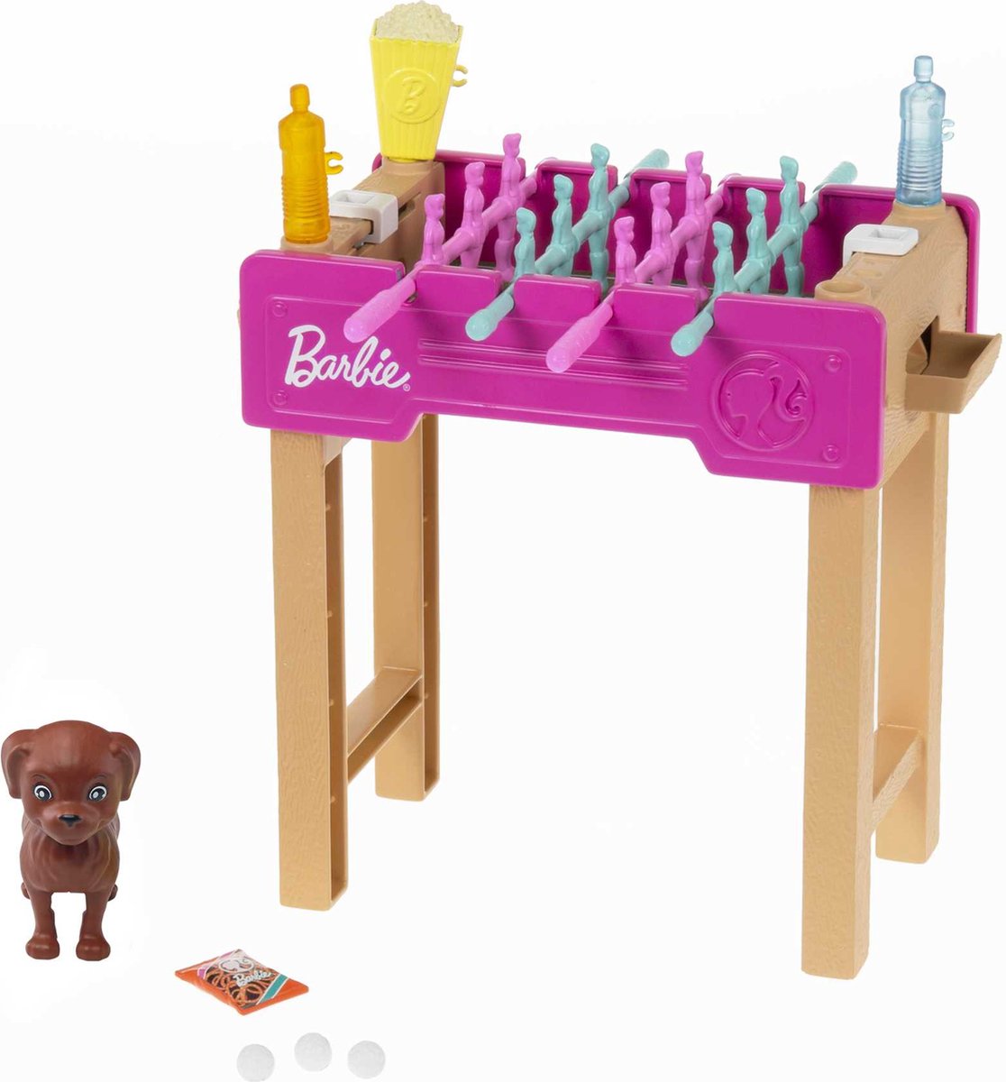 Barbie Mini Playset Voetbaltafel Met Hondje