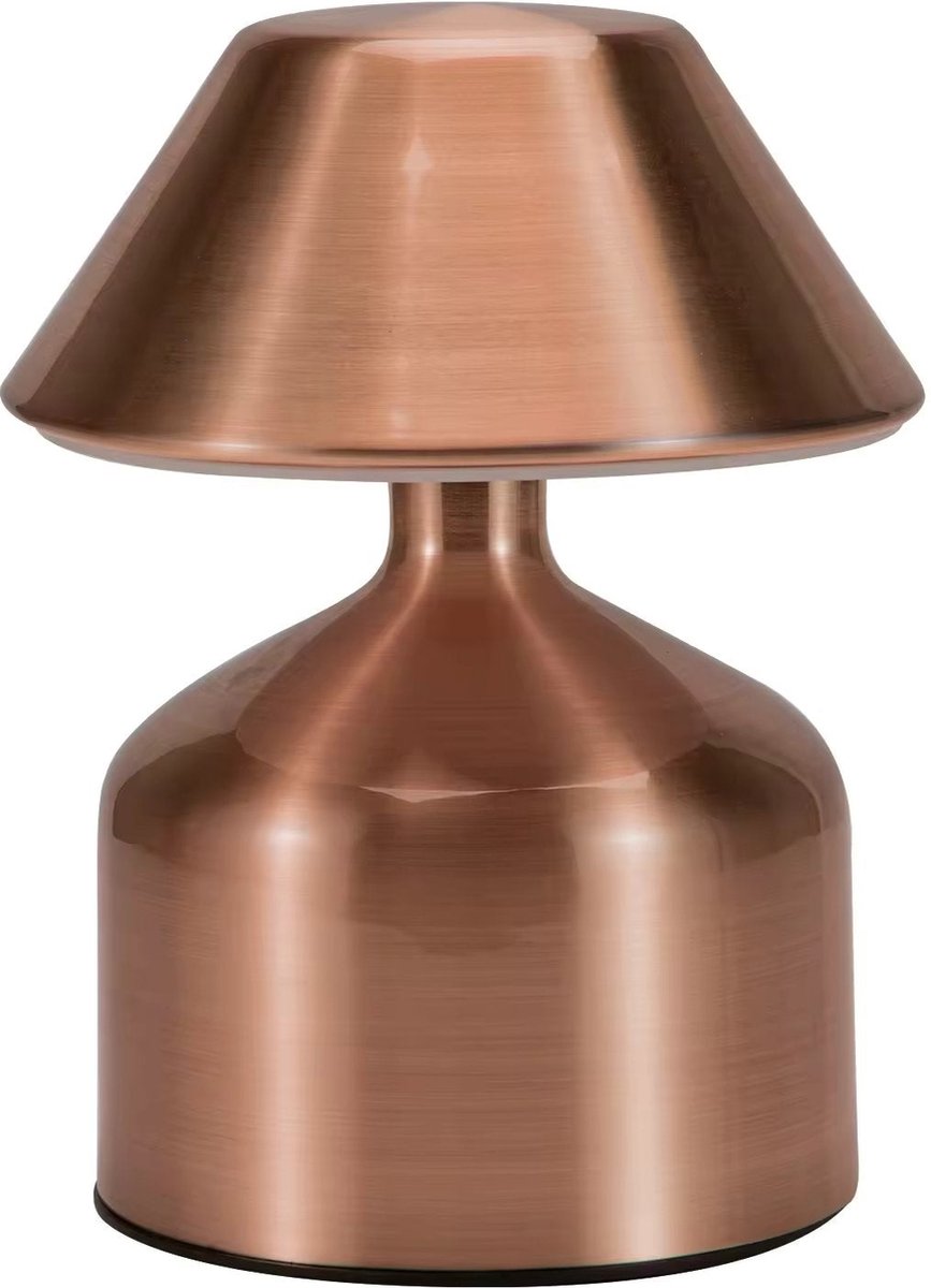 Luxus Europe - Draadloze Tafellamp Touch Mini - Micky - Rosé - 14cm - Tafellamp Slaapkamer - Decoratieve tafellamp - Oplaadbaar - Dimbaar