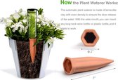 Keramische plantenwaterer - terracotta zelfbewaterende spikes - 10Pack voor vakantie - planten irrigatiesysteem