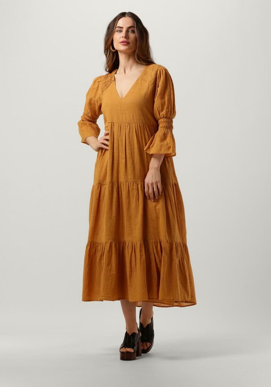 Ruby Tuesday Imala Dress Jurken Dames - Kleedje - Rok - Jurk - Camel - Maat 34