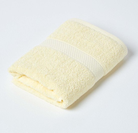 Homescapes 2-delige handdoekenset geel - 100% Turks katoen 500 gsm