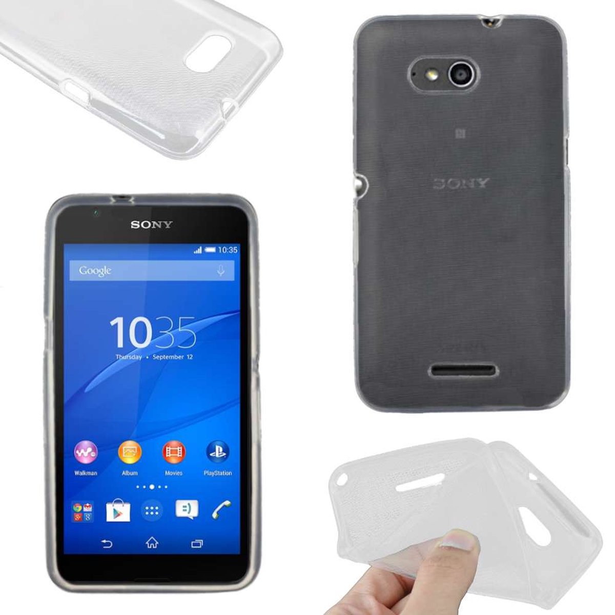 ebestStar - Hoes geschikt voor Sony Xperia E4G, E4G Dual, Back Cover, Beschermhoes anti-luchtbellen hoesje, Transparant