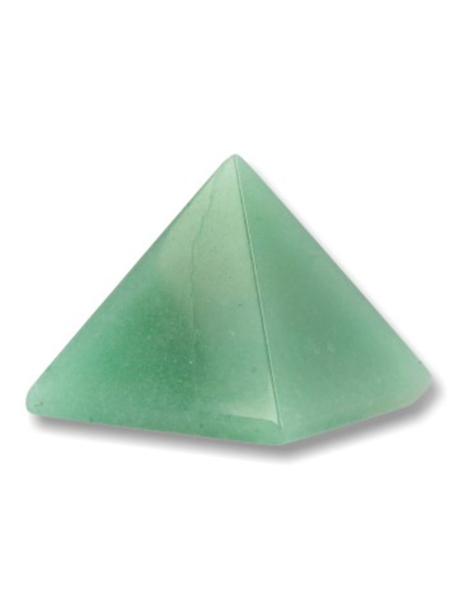 Ruben Robijn Aventurijn groen piramide 25 mm edelsteen