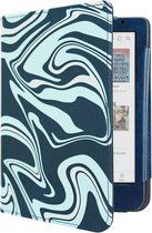 Luxe Hoesje - Sleepcover Geschikt voor Kobo Clara BW - Book Case Hoes Cover - Abstract Kleuren