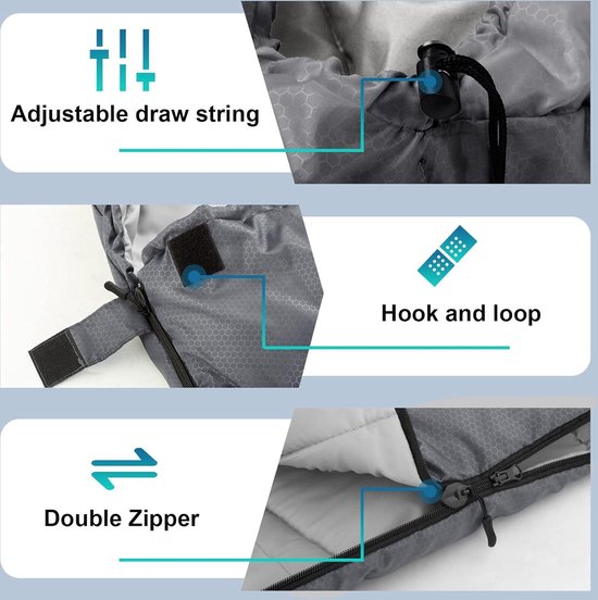 3-4 seizoenen flanel polyester slaapzak -5 °C 20 °C volwassenen waterdicht winter warm camping indoor outdoor koud weer van Merkloos — afbeelding 2
