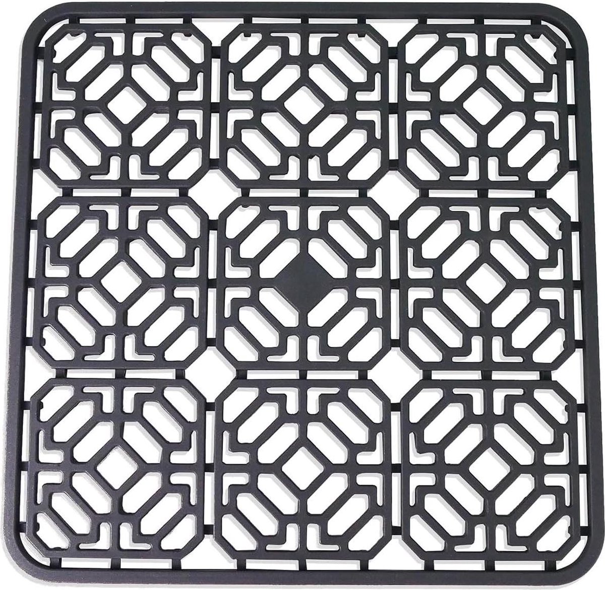 Goedkoopste Afdruipmat voor de gootsteen - Grijs - 30 x 30 cm - Milieuvriendelijk - Bestek afdruipmat van siliconen