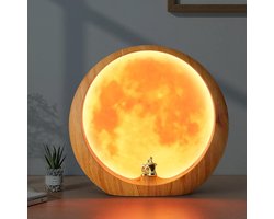 Maanlamp Decoratie - Nachtlampje Jubileum Valentijnscadeaus Voor Hem - Meneer En Mevrouw Tekenen Voor Bruiloftstafeldecoratie - Kunstornament Thuiscadeau Kerstcadeau