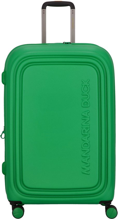 Mandarina Duck Valigia Trolley LOGODUCK+ Medium EXP (Pomodoro) | 4 Ruote Doppie, Serratura TSA E Sistema Telescopico | Policarbonato Leggero