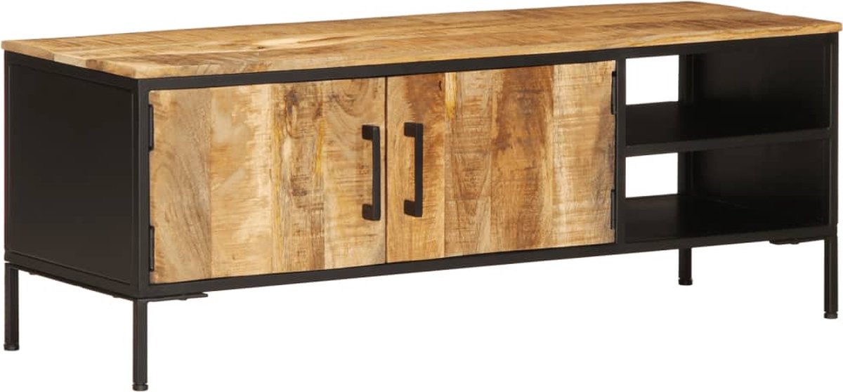 vidaXL - Tv-meubel - 110x35x40 - cm - massief - ruw - mangohout