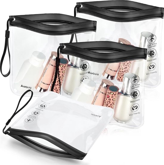 Toilettas met rits - Transparant | Reisaccessoires