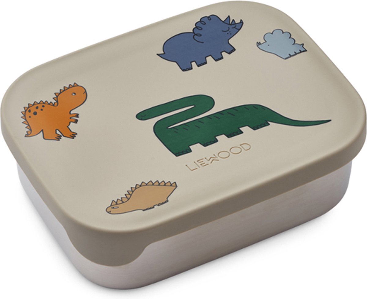 Liewood Lunchtrommel RVS Arthur Dinosaurs Mist