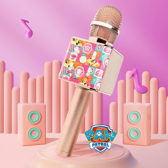 Forever, Karaoke Microphone Modèle spécial de Stella Pat Patrol pour enfants, Or rose