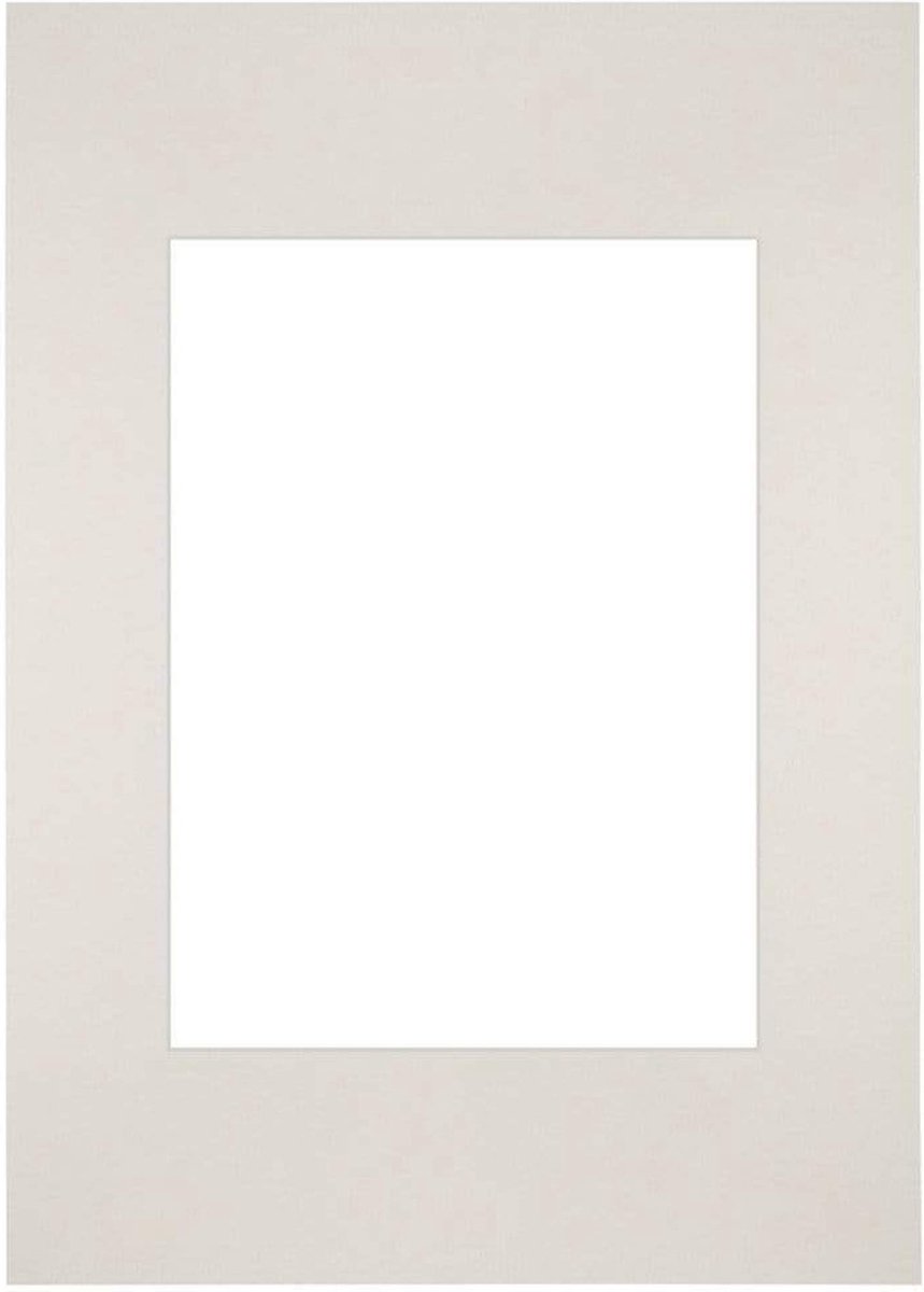 Passe-Partout Fotomaat 13x18 cm - Lijstmaat 20x28 cm - Lichtgrijs - Museumkarton - Fotolijst niet inbegrepen